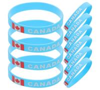 ibasenice 10 Pièces Bracelet D'équipe de Football en Silicone Drapeaux Nationaux Éclatants, Extensible et Compact, Fans Lors D'activités Quotidiennes ou Rassemblements Sportifs