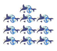 ibasenice 10 Pièces Breloques Soi-même en Alliage Léger Bleu, Pendentifs Animaux Marins Créatifs pour Porte-clés et Projets Diy, Faciles à Manipuler et Solide