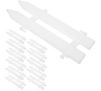 ibasenice 10 pièces Clôture de Jardin Plastique Blanche pour Décoration Extérieure Bordures de Pelouse et Aménagement Paysager pour Noël et Autres Événements Festifs