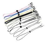 ibasenice 10 Pièces de Cordes Coupe-vent en Polyester pour Masque, Sangle Confortable Bouton Fixe, Réglable pour Suspendre le Masque Autour du Cou Couleur Aléatoire