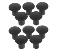 ibasenice 10 Pièces Embout de Remplacement en Plastique Noir 6 MM | Pièces de Rechange Rondes, , pour Bras Suspendre et Stands Muraux