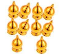 ibasenice 10 Pièces Gilded Flagpole Finial Ball Topper Decorative Flag Pole End Cap for Pennants Diameter Ornamental Replacement Parts for Ceremonial and Garden Flags