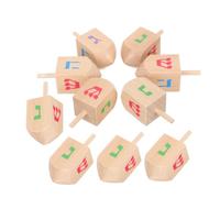 ibasenice 10 pièces Lot de Toupies Bois Robustes Jouets Artisanaux pour Garçon Fille Toupies Éducatives Sécurisées pour Développement des Habiletés Maison