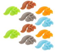 ibasenice 10 Pièces Marqueurs de Verres à Vin en Silicone Forme Écureuil, Identificateurs Décoratifs Uniques pour Fête et Bureau, Accessoires Pratiques pour Différencier les Tasses
