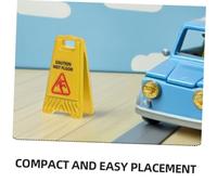 ibasenice 10 pièces Miniature Wet Floor Warning Signs for Pretend Play Realistic Safety Education Toys Compact Dollhouse Accessories for Creative Roleplaying