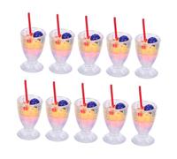 ibasenice 10 Pièces Modèle De Crème Glacée Aux Myrtilles Petite Nourriture Décorations De Nourriture pour Dessert Jouets De Jeu De Crème Glacée Fausse Glace Plastique