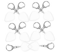 ibasenice 10 Pièces Portable Guitar Pick Holder Keychain Transparent Plectrum Storage Case Lightweight Organizer for Acoustic and Electric Guitar Accessories