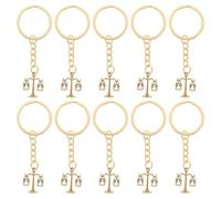 ibasenice 10 Pièces Porte-clés Avocat Métal avec Balance Justice et Maillet Accessoires Clés Unisexes pour Étudiants Droit et Professionnels Décoration Symbolique pour Sacs et Voitures