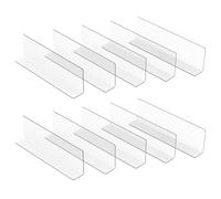 ibasenice 10 Pièces Séparateur D'étagère Cloison Latérale Épaisse en PVC Bande Magnétique Forme L 90° Rangement et Classification des Produits pour Supermarché