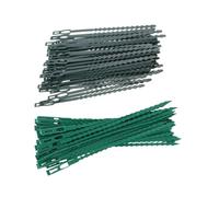 ibasenice 100 Pièces Attaches Plastiques Vertes pour Plantes Grimpantes D'épine de Poisson, Réutilisables et Offrant Un Support Sécurisé pour Tiges de Jardin
