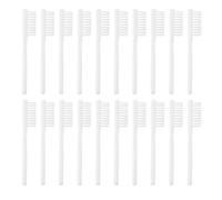 ibasenice 100 Pièces Brosse à dents de prison articles de toilette de camping brosse à dents kit d'urgence d'hôtel en vrac courte White