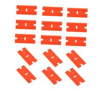 ibasenice 100 pièces Lames Grattoir Plastique Spatule pour Enlever Étiquettes Colle et Peinture Lame Rigide Angulaire Remplacement Facile pour Vitrocéramique et Surfaces Délicates