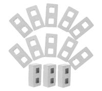 ibasenice 100 Pièces Miniature Fake Bricks for Dollhouse DIY Crafts Portable Lightweight Architectural Model Accessories for Micro Landscape and Miniature Building
