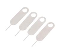 ibasenice 100 Pièces Outil D’éjection de Goupille Sim en Acier, Compact | Anneau Porte-clés Inclus, Format Droit et Robuste, Se Glisse un Portefeuille, Argenté
