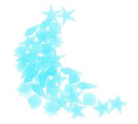 ibasenice 100 Pierres Phosphorescentes Bleues pour Aquarium, Décor Océan, Gravier Lumineux Noctiluque, 100 Pcs, Roches en Résine Multifonctionnelles pour Décoration Aquarium et Bassin