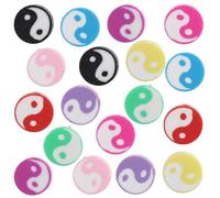 ibasenice 100pièces Lot de Perles Yin Yang Colorées Pâte Polymère pour Création Bijoux DIY Perles Espaceurs pour Bracelet et Collier Accessoires Artisanaux Personnalisés