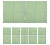 ibasenice 100pièces Serviettes Vertes Festonnées Papier Lot pour Dîners Fiançailles Mariages et Événements Double Épaisseur pour Absorption