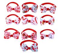 ibasenice 10Pcs Nœud pour Animaux De Compagnie Saint Valentin Chiens Nœuds Saint Valentin Chiens De Saint Valentin Grand Collier De Chien Nœud pour Fille Nœud