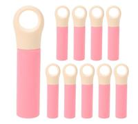 ibasenice 10pcs Poignée de Rechange pour Tube de Manche à Balai en Plastique Rose, Design Ergonomique, Accessoire Simple Style pour Outils de Nettoyage et Pelle à Poussière