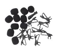 ibasenice 10pièces Microphone Lavalier Clip avec Bonnettes Mousse De Clips De pour Conférences Et Enregistrements Audio