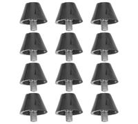 ibasenice 12 Clous de Remplacement pour Chaussures de Football en TPU Noir, Forme Aiguille, Augmente la Friction et Offre Une Stabilité pour Piste D'athlétisme