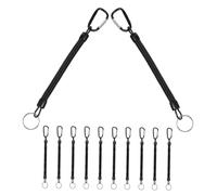 ibasenice 12 Pièces Fishing Lanyard Set with Carabiner Retractable Spring Coil Elastic Fishing Retention Ropes Anti-Loss Tool Lanyard for Boating Kayak Accessories