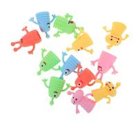 ibasenice 12 pièces Lot de Marionnettes à Doigts TPR Mini Monstres Lumineux Jouets Interactifs pour Garçon Fille Accessoires de Conte et Jeu Imagination