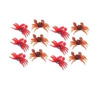 ibasenice 12 pièces Lot Leurres Souples Crab Artificiels Appâts de Réalistes Rouge et Marron Durable et pour Pêcheurs Débutants et Confirmés