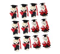ibasenice 12 Pièces Matériaux De Bouquet De Docteur Peluche Félicitations Grade Farmed Toy Félicitations Diplômé Ours Mini Animal De Remise des Diplômes Ours De La Saison des Diplômes Mousse