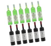 ibasenice 12 Pièces Modèle De Mini Bouteilles De Vin Mini vers Cuisine Bouteille Vide Support De Bouteille De Vin Nourriture De Mini vers Bouteille d'eau Enfants Mini-Nourriture Plastique