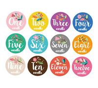 ibasenice 12 Pièces Nouveau Né Stickers Jalons De Grossesse Stickers Enfant En Âge Bébé Nouveau-né Enfants Annonce Nouveau-né Liens Bébé Ventre Jalon Stickers Quelque Chose Faire La Fête