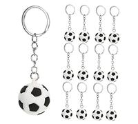 ibasenice 12 pièces Porte Clés Football Pendentif Décoratif pour Anniversaire Foot Trousseau Clés Sportif pour Fans
