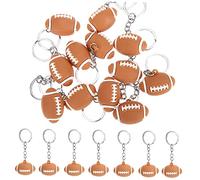ibasenice 12 pièces Porte Clés Rugby Plastique Réaliste Décoration pour Amateurs et Garçon Fille Fête Danniversaire et École