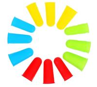 ibasenice 12 pièces Silicone Finger Cots Set Heat-insulating And Anti-slip Finger Protectors For Kitchen DIY And Craft Use With Dot-pattern Grip Large Medium Small