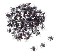 ibasenice 120 pièces Fausses Mouches Plastique Réalistes Jouets Insectes Miniatures pour Blagues Décoration Halloween et Poisson Avril Réutilisables et Faciles à Transporter
