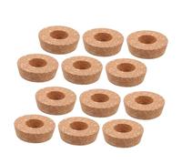 ibasenice 12pièces Flacons Verre Bouchon Liège pour Pots Verre Bouteilles Et Terrariums Hydroponiques avec Trou Central Couvercles Liège pour Cultures Hydroponiques Et Propagation