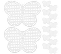 ibasenice 14 feuilles de canevas en plastique à grille pour travaux manuels, en forme de, blanches et vierges, idéales pour la broderie et le crochet.