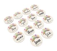 ibasenice 14 Pièces Cartes De Mois Peintes Rétractable Livre Chevalet Présentoir De Stockage Clous Muraux Sans Soudure Construire Lampe Veilleuse Trousse De Journalisation Ménage Mat En Bois