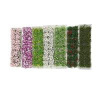 ibasenice 14 Pièces Miniature Dollhouse Plants Set Realistic Artificial Grass and Flower Clusters for Diorama Model Landscaping and Micro Scenery Decoration