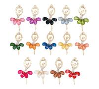 ibasenice 14pcs Pendentifs Charm Ballerine Charmes de Ballerine pour Bracelets Accessoires Faits Main en Alliage et Résine Strass pour Créations Bijoux et Porte-clés Usage DIY
