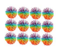 ibasenice 15 pièces Balles Silicone Colorées pour Garçon Fille et Animaux Sensoriel Doux Stress pour Jeu Intérieur Extérieur et Divertissement Au Bureau