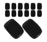 ibasenice 15 Pièces Couvre-Micro Mousse Antivent pour Microphones à Main Protection Intérieure Éponge U-Forme du Bruit pour Karaoké Réunions et Performances sur Scène
