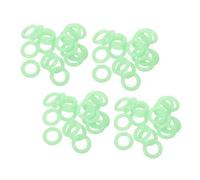 ibasenice 150 Pièces Anneaux de Piquet de Tente Lumineux Anneaux de Camping Glow in The Dark Silicone pour Tentes Accessoires pour Camping et Voyage Plein Air