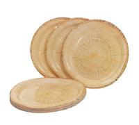 ibasenice 16 pièces Assiettes Jetables Carton à Motif Bois Rétro Lot de Robustes pour Fêtes à Thème Mariages Rustiques et Pique- Plein Air