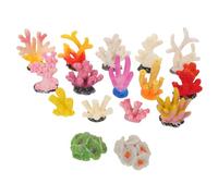 ibasenice 16 Pièces Décor Artificiel Miniatures pour Aquarium Ornements Résine Résistants Décor Marin pour Aquarium à Poissons Betta Décoration Maison Nautique