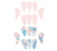 ibasenice 16 Pièces Kit Doigts Artificiels pour Guzheng Onglets Incurvés Double Face Épais Protection Ergonomique des Doigts pour Débutants et Professionnels Amplification Sonore Adapté Aux