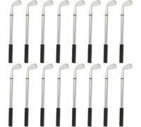 ibasenice 16 Pièces Stylo à Bille de Golf en Métal, Mini Putter Décoratif de Bureau