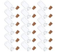 ibasenice 18 Pcs Petites Bouteilles à Souhaits en Verre Bouchon en Liège, Mini Bouteilles Décoratives pour Affichage et Décoration Artisanale Maison