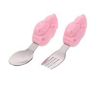 ibasenice 1ensemble Coffret De Couverts Acier Inoxydable Pour Garçon Fille Ensemble De Cuillère Et Fourchette Vaisselle Apprentissage Sécurisée Et Résistante Chaleur Design Ludique