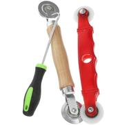 ibasenice 1ensemble Outil de Roulement Écran à Double Roue Set pour Fenêtres et Portes avec Poignée et Crochet Spline Roller pour Moustiquaire Couleur Aléatoire